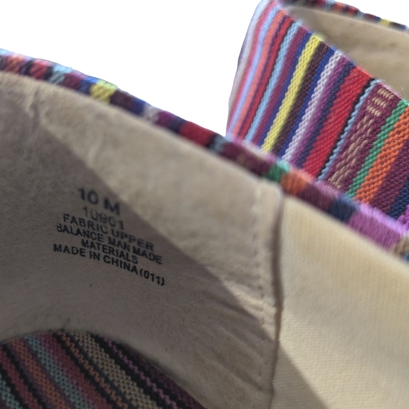 ✨LIKE NEW✨ Women's/Beacon/Espadrilles/Rainbow/Guatemalan/Stripe/Canvas/Sz 10 - Picture 7 of 9